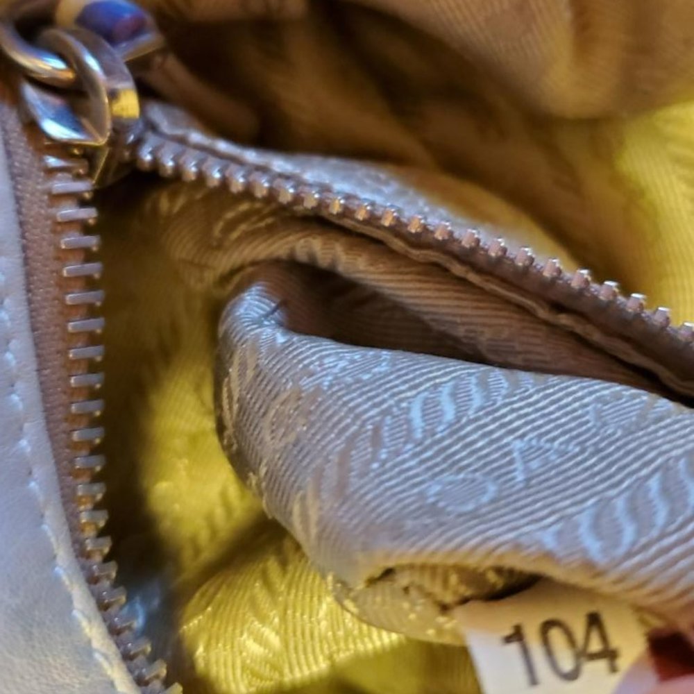 Prada Leather purse hobo tote bag tie dyed XL gray blue purple limited edition - Picture 16 of 16